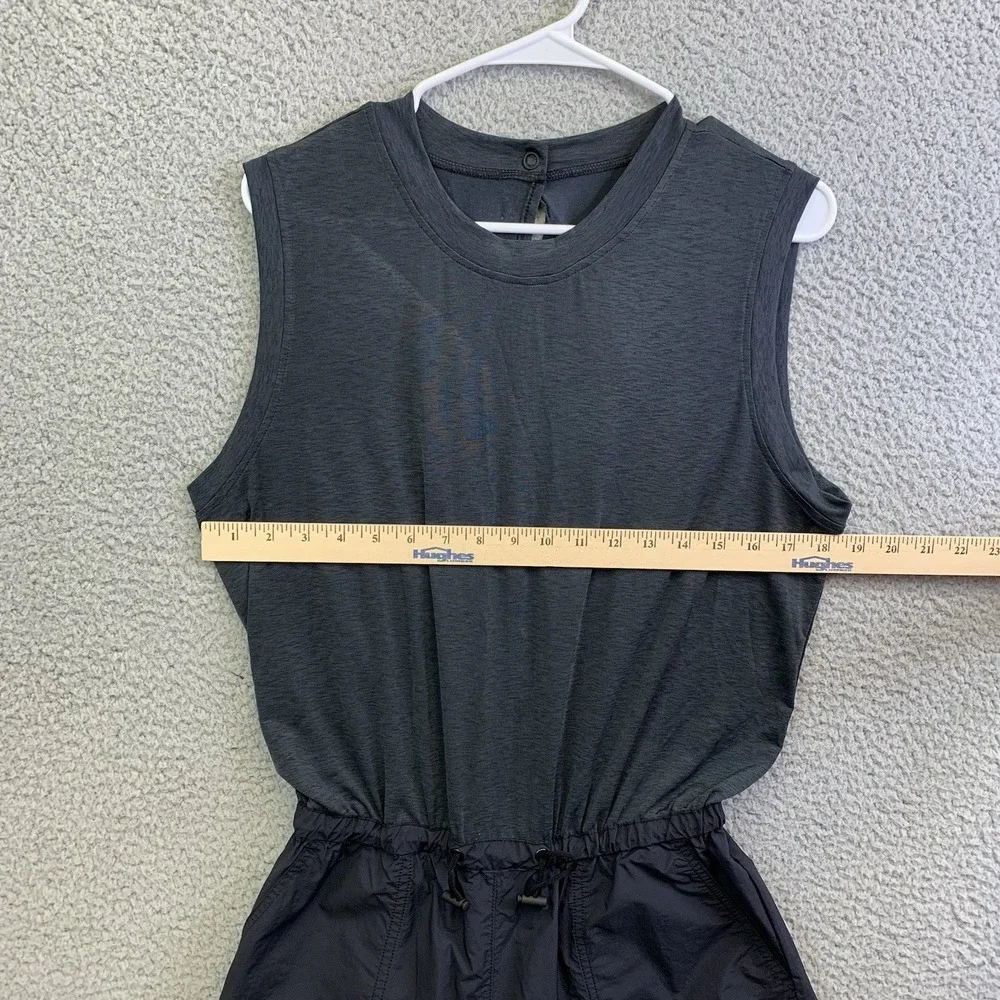 Free People Movement Womens Muscle Tee Cargo‎ Romper Open BackSz XS Gry/Blk